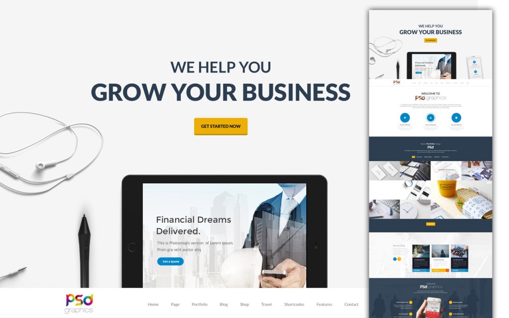 Free Psd Website Templates For Business