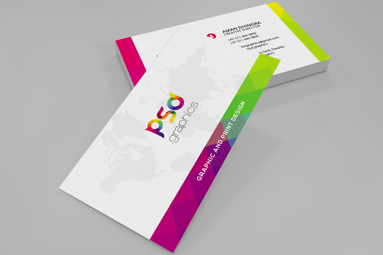 Colorful Business Card Free PSD Graphics
