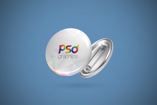 Download Pin Button Badge Mockup Free PSD | PSD Graphics