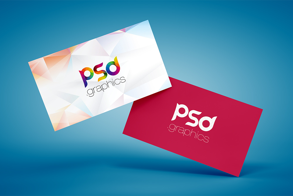 Download Floating Business Card Mockup Free Psd Psd Graphics