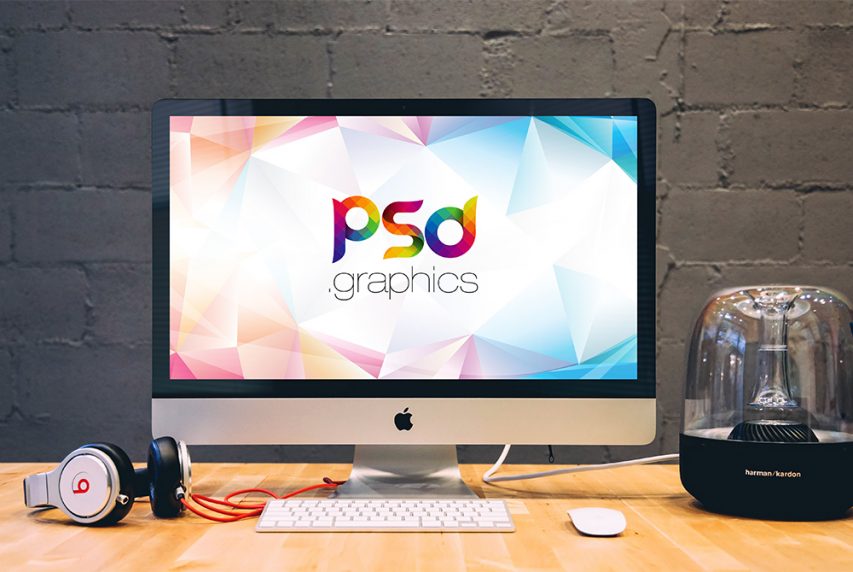 Download Apple iMac on Desk Mockup PSD | PSD Graphics