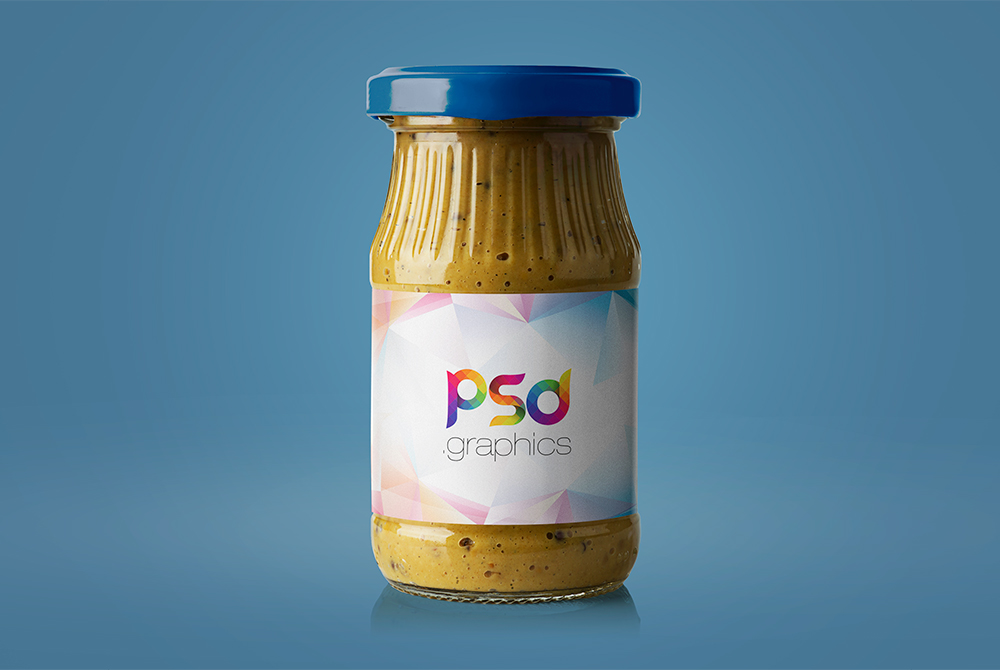 Download Mustard Jar Mockup Free Psd Psd Graphics