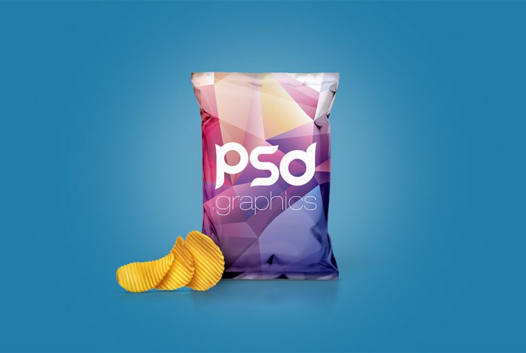 Download Chips Foil Bag Packaging Mockup Free PSD | PSD Graphics