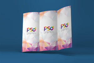 Tri-Fold Brochure Mockup Free PSD   