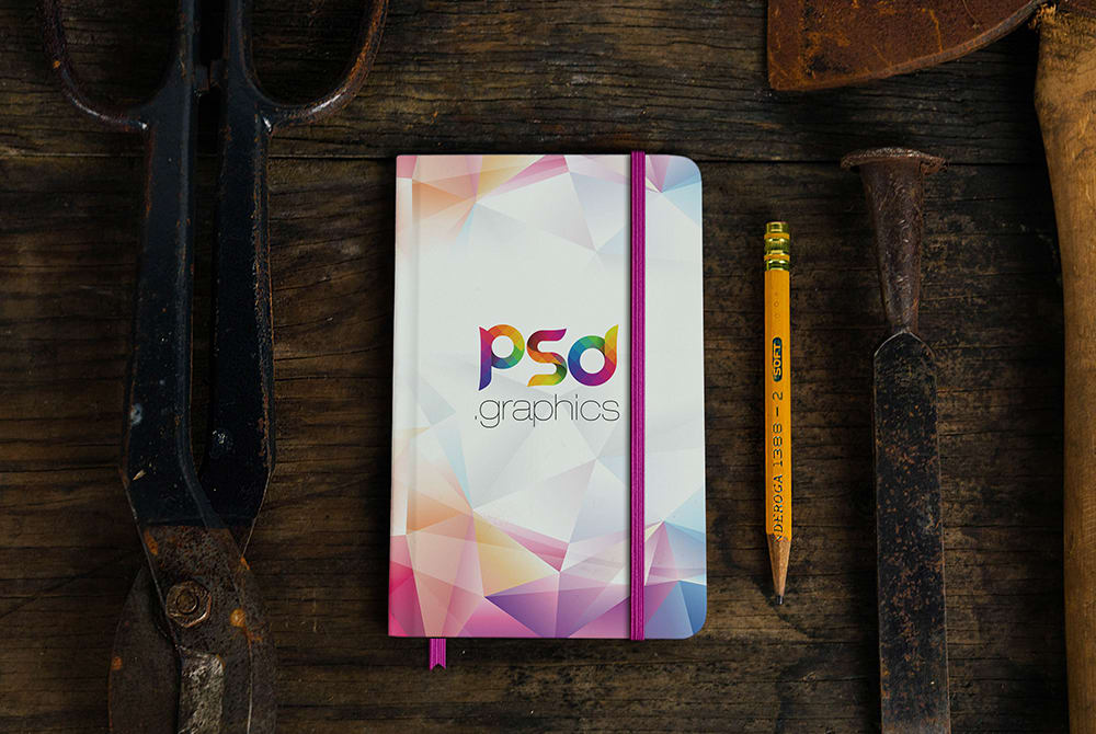 Classic Notebook Mockup Free PSD