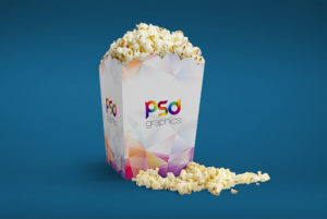 Popcorn Box Mockup Free PSD   