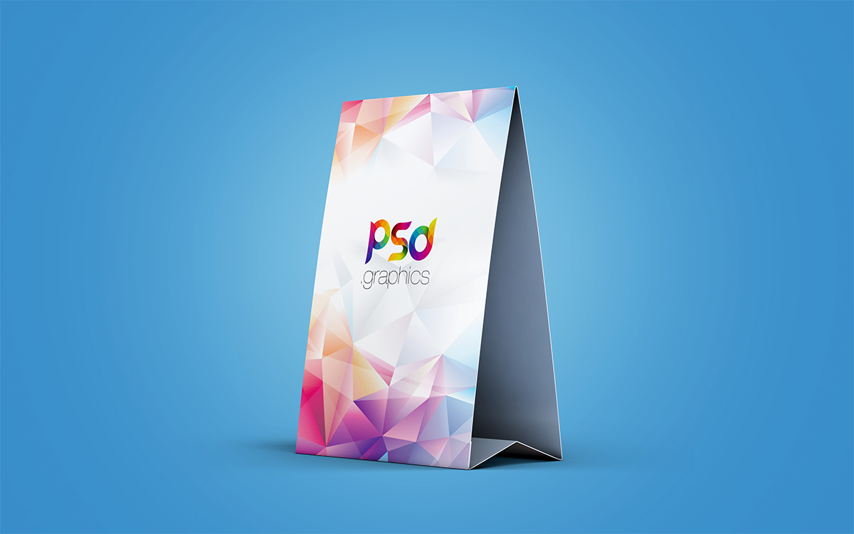 Table Tent Mockup Template Free PSD  PSD Graphics Pertaining To Free Tent Card Template Downloads