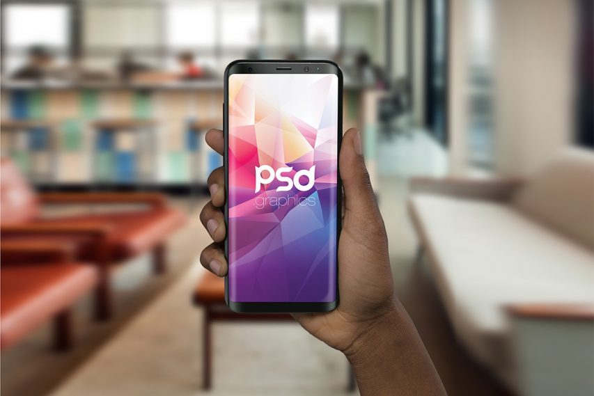 Download Holding Smartphone In Hand Mockup Psd Graphics