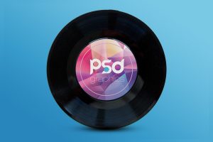 Vinyl Record PSD Mockup   