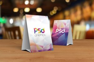 Free Table Tent Card Mockup   