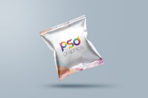 Free Snack Bag Packaging Mockup   