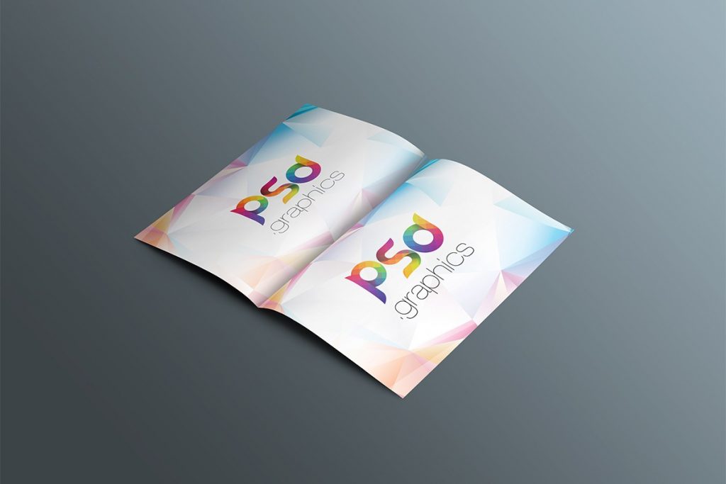 Open Brochure Mockup Template | PSD Graphics