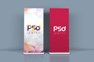 Roll Up Banner Mockup Template   
