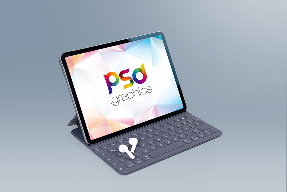 iPad Pro with Keypad Mockup