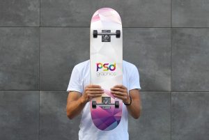 Skateboard Mockup Template PSD   