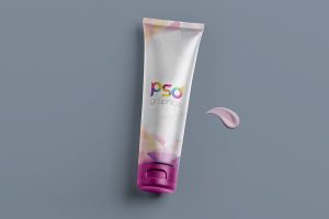 Cosmetic Cream Tube Mockup Template   