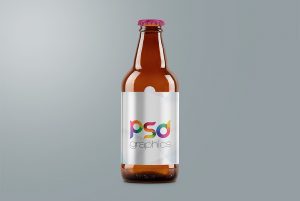 Beer Bottle Label Branding Mockup   