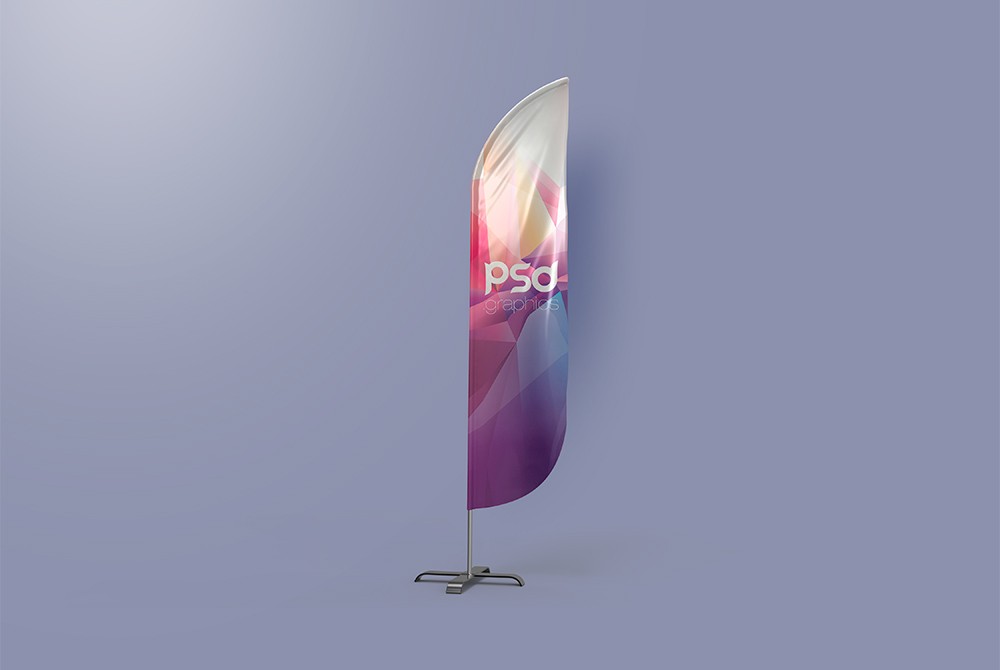 Feather Flag Banner Mockup PSD Graphics