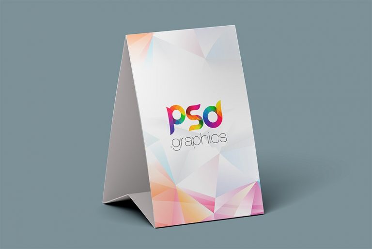 Free tent card mockup psd Idea