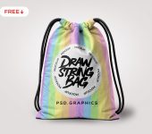 Drawstring Bag Mockup