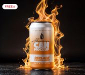 Fire Aluminum Can Mockup