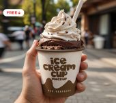 Paper Ice Cream Cup Mockup